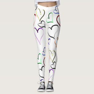 Colorful Hearts Patroon Leggings