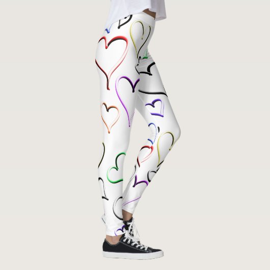 Colorful Hearts Patroon Leggings (Rechts)