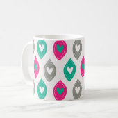 Colorful Hearts Pattern Gepersonaliseerd Koffiemok (Voorkant links)