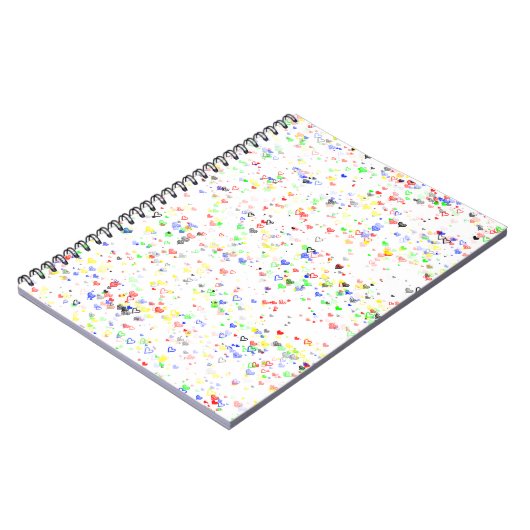 Colorful Hearts Pattern Notebook Notitieboek (Linkerzijde)