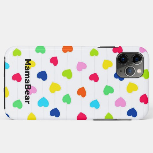Colorful Hearts Phone Case (Achterkant (horizontaal))