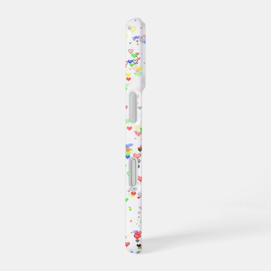 Colorful Hearts Phone Case iPhone 16 Hoesje (Rechterkant)