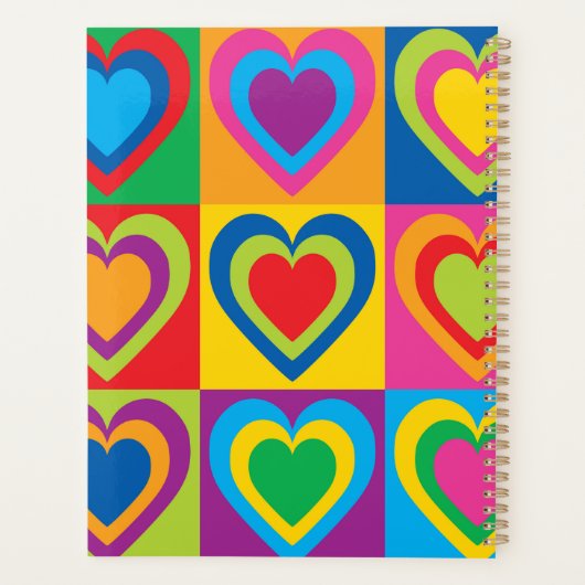 Colorful Hearts  Planner (Achterkant)