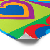 Colorful Hearts Poster (Hoek)