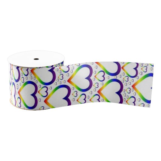Colorful Hearts Ribbon Grosgrain Lint (Spoel)