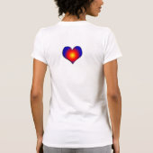 COLORFUL HEARTS, rood blauw T-shirt (Achterkant)