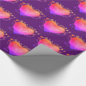 Colorful Hearts Valentijn Wrapping Paper Cadeaupapier (Hoek)