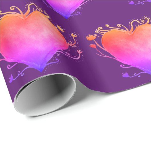Colorful Hearts Valentijn Wrapping Paper Cadeaupapier (Rol Hoek)