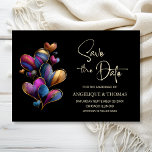 Colorful Hearts Wedding Save the Date<br><div class="desc">Let your friends and family know about your special day in style with this colorful hearts wedding save-the-date card. The easy-to-use text templates make adding all the necessary information a quick and simple task. With a variety of paper types and corner styles to choose from, you can create truly unique...</div>