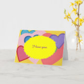 Colorful Hearts Wil je met me trouwen Kaart (Gele Bloem)