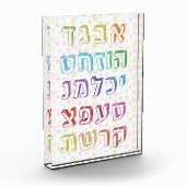 Colorful Hebreeuws Alfabet voor joodse kinderen Fotoblokken (Links)