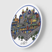 Colorful Hebrew Jerusalem-keramiek Grote Klok (Hoek)