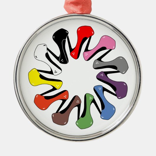 Colorful Heels Metalen Ornament (Voorkant)