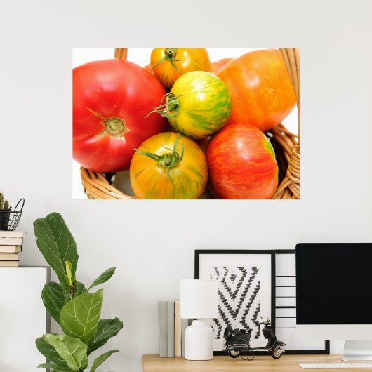 Colorful Heirloom Tomaten Poster (Thuiskantoor)