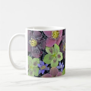 Colorful hellebore bloemen print mok