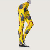 Colorful Hen op geel - Leggings (Rechts)