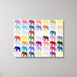 Colorful Herd Canvas Afdruk