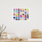 Colorful Herd Poster (Keuken)