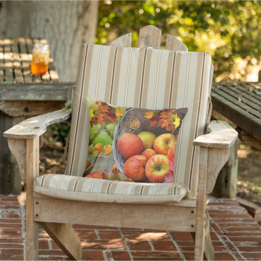 Colorful Herfst Apple Basket Cushion Buitenkussen (Stoel)