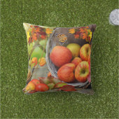 Colorful Herfst Apple Basket Cushion Buitenkussen (Gras)