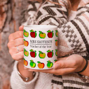 Colorful Herfst Apple Pattern Cute Gift for Teache Koffiemok
