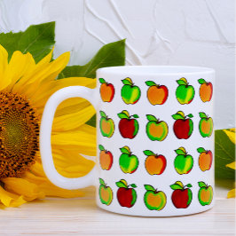 Colorful Herfst Apple Pattern Cute Gift for Teache Koffiemok