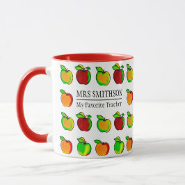 Colorful Herfst Apple Pattern Cute Gift for Teache Mok