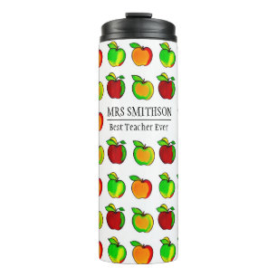 Colorful Herfst Apple Pattern Cute Gift for Teache Thermosbeker