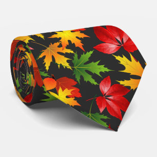 COLORFUL HERFST AUTUMN MAPLE LEAF ABSTRACT PATROON STROPDAS