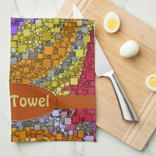 Colorful Herfst Bouquet Box Design Theedoek (Quarter Fold)