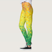 Colorful Herfst Foliage Maple Leaves Ombre Pattern Leggings (Links)