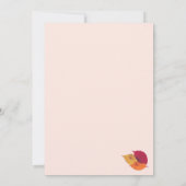 Colorful Herfst Leaf Minimalist Wedding Ceremonony Kaart (Achterkant)