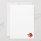 Colorful Herfst Leaf Minimalist Wedding Ceremonony Kaart (Achterkant)