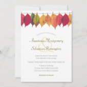 Colorful Herfst Leaf Minimalist Wedding Ceremonony Kaart (Voorkant)