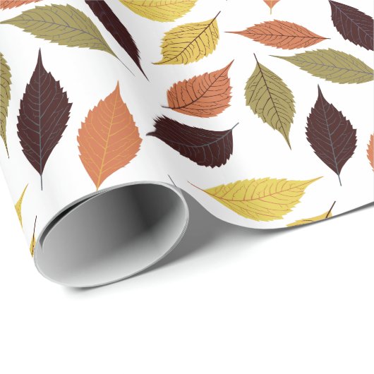 Colorful Herfst Leafs naadloos patroon Cadeaupapier (Rol Hoek)
