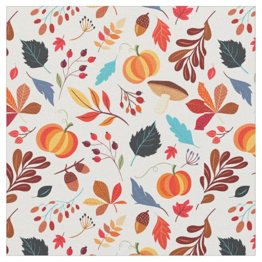 Colorful Herfst Pattern Stof (Close Up)