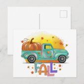 Colorful Herfst  Pickup Truck Briefkaart (Voorkant / Achterkant)