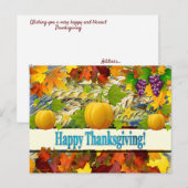 Colorful Herfst & Pumpkins Happy Thanksgiving Feestdagenkaart (Voorkant / Achterkant)