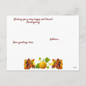 Colorful Herfst & Pumpkins Happy Thanksgiving Feestdagenkaart (Achterkant)