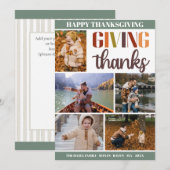 Colorful Herfst Thanksgiving Familie  Feestdagenkaart (Voorkant / Achterkant)