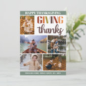 Colorful Herfst Thanksgiving Familie  Feestdagenkaart (Staand voorkant)