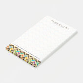 Colorful Herringbone Geometric Modern Pattern Post-it® Notes (Schuin)