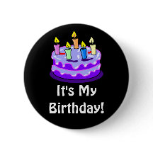 Colorful Het is mijn Birthday Trendy Pin Button