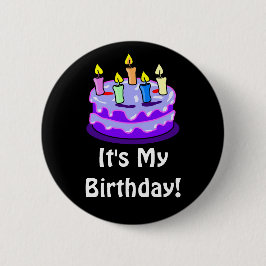 Colorful Het is mijn Birthday Trendy Pin Button