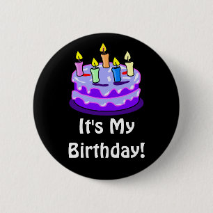 Colorful Het is mijn Birthday Trendy Pin Button