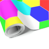 COLORFUL HEXAGONS CADEAUPAPIER (Rol Hoek)