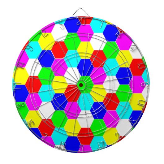 COLORFUL HEXAGONS DARTBORD (Voorkant)