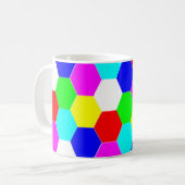 COLORFUL HEXAGONS KOFFIEMOK (Voorkant links)