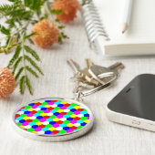 COLORFUL HEXAGONS SLEUTELHANGER (Zijkant)