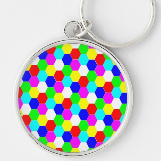 COLORFUL HEXAGONS SLEUTELHANGER (Voorkant)
